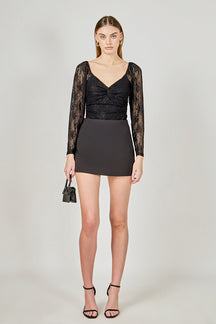 ENDLESS ROSE - Super Cheeky Floral Lace Bodysuit - TOPS available at Objectrare