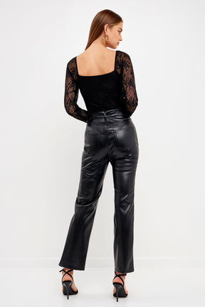 ENDLESS ROSE - Super Cheeky Floral Lace Bodysuit - TOPS available at Objectrare