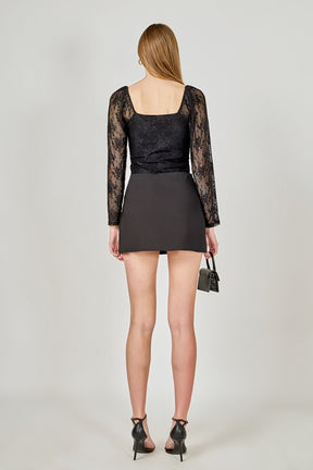 ENDLESS ROSE - Super Cheeky Floral Lace Bodysuit - TOPS available at Objectrare