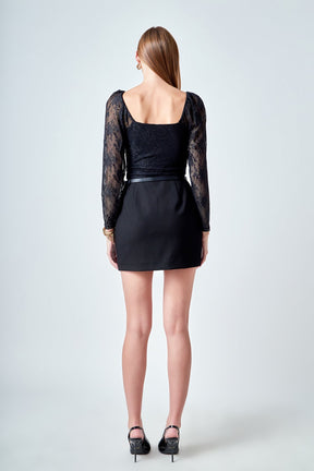 ENDLESS ROSE - Super Cheeky Floral Lace Bodysuit - TOPS available at Objectrare