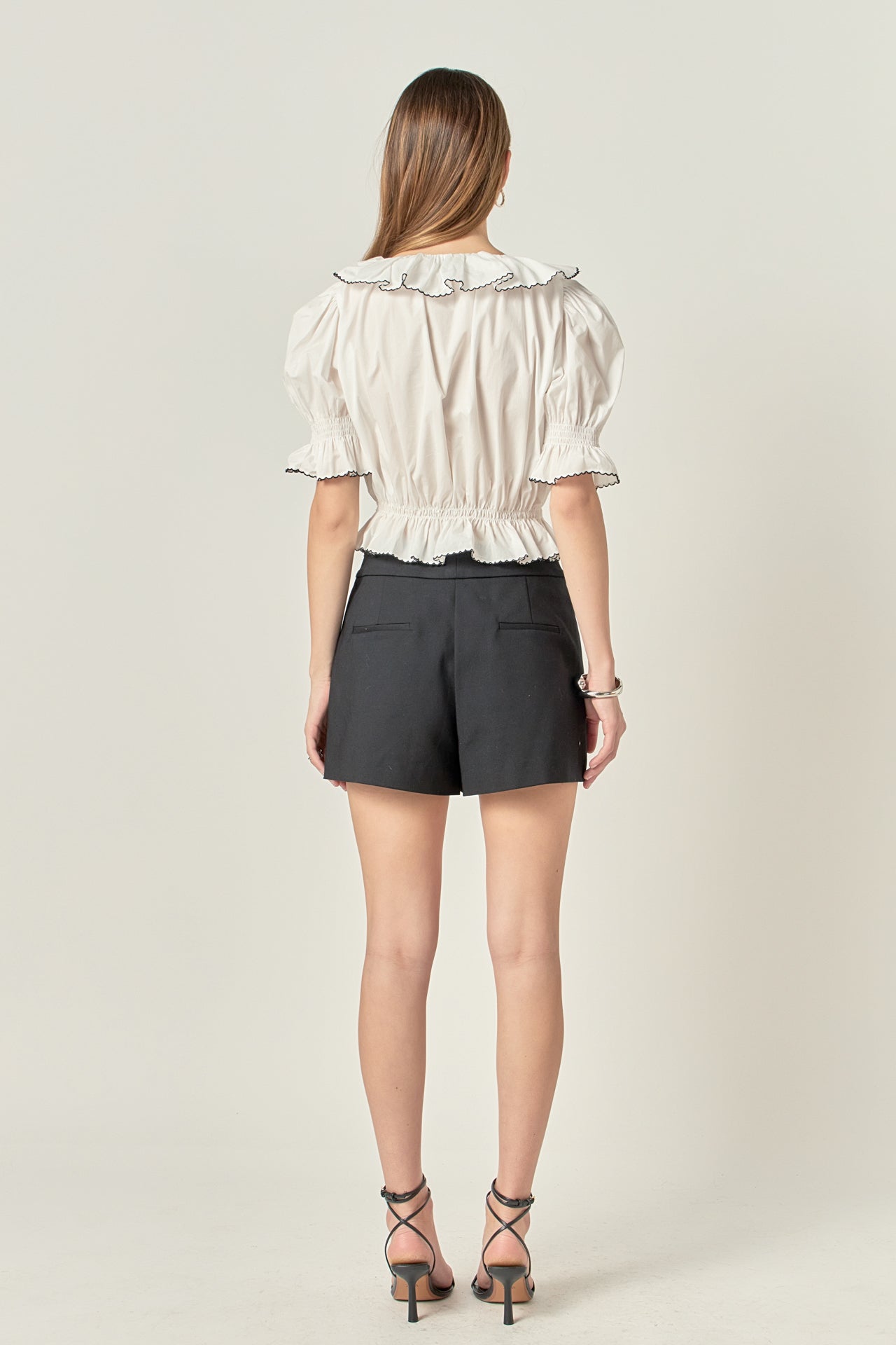 ENGLISH FACTORY - Puff Sleeve Crop Top - TOPS available at Objectrare
