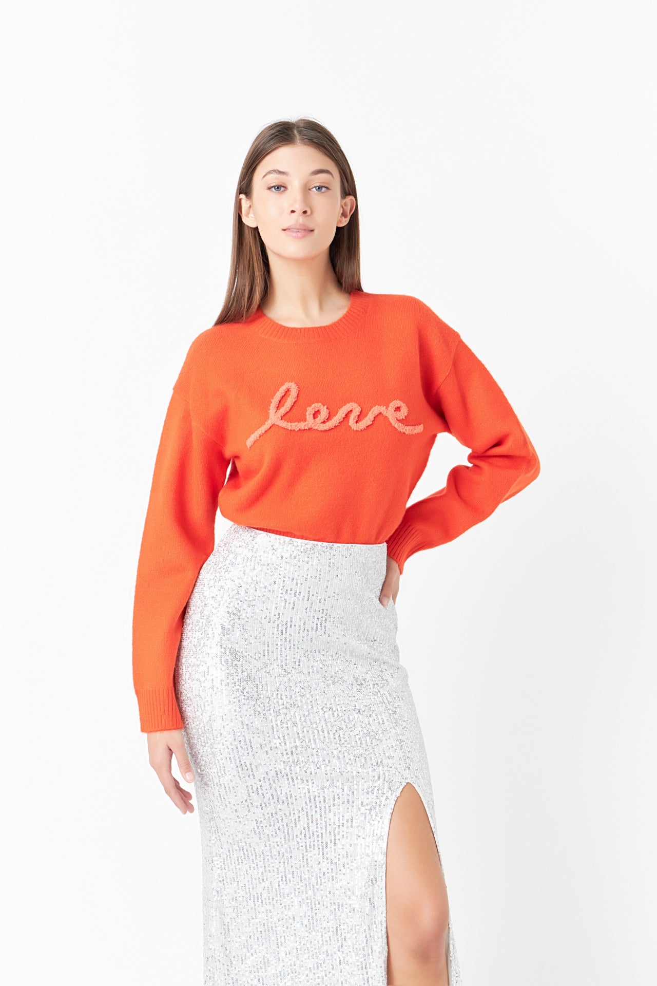 ENDLESS ROSE - Endless Rose - Crewneck Love Sweater - SWEATERS & KNITS available at Objectrare