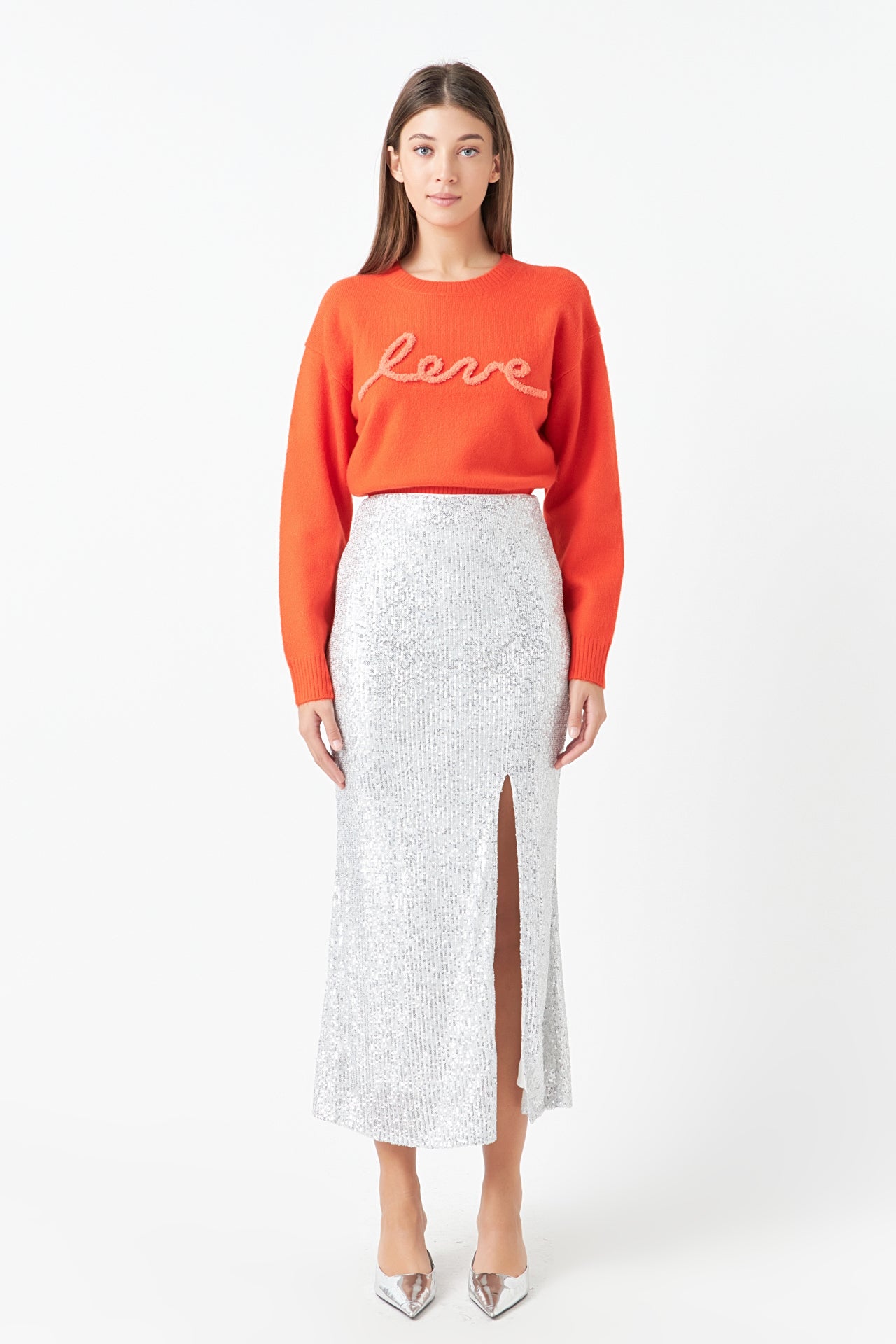 ENDLESS ROSE - Endless Rose - Crewneck Love Sweater - SWEATERS & KNITS available at Objectrare