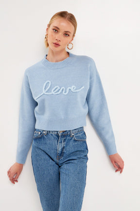 ENDLESS ROSE - Endless Rose - Crewneck Love Sweater - SWEATERS & KNITS available at Objectrare