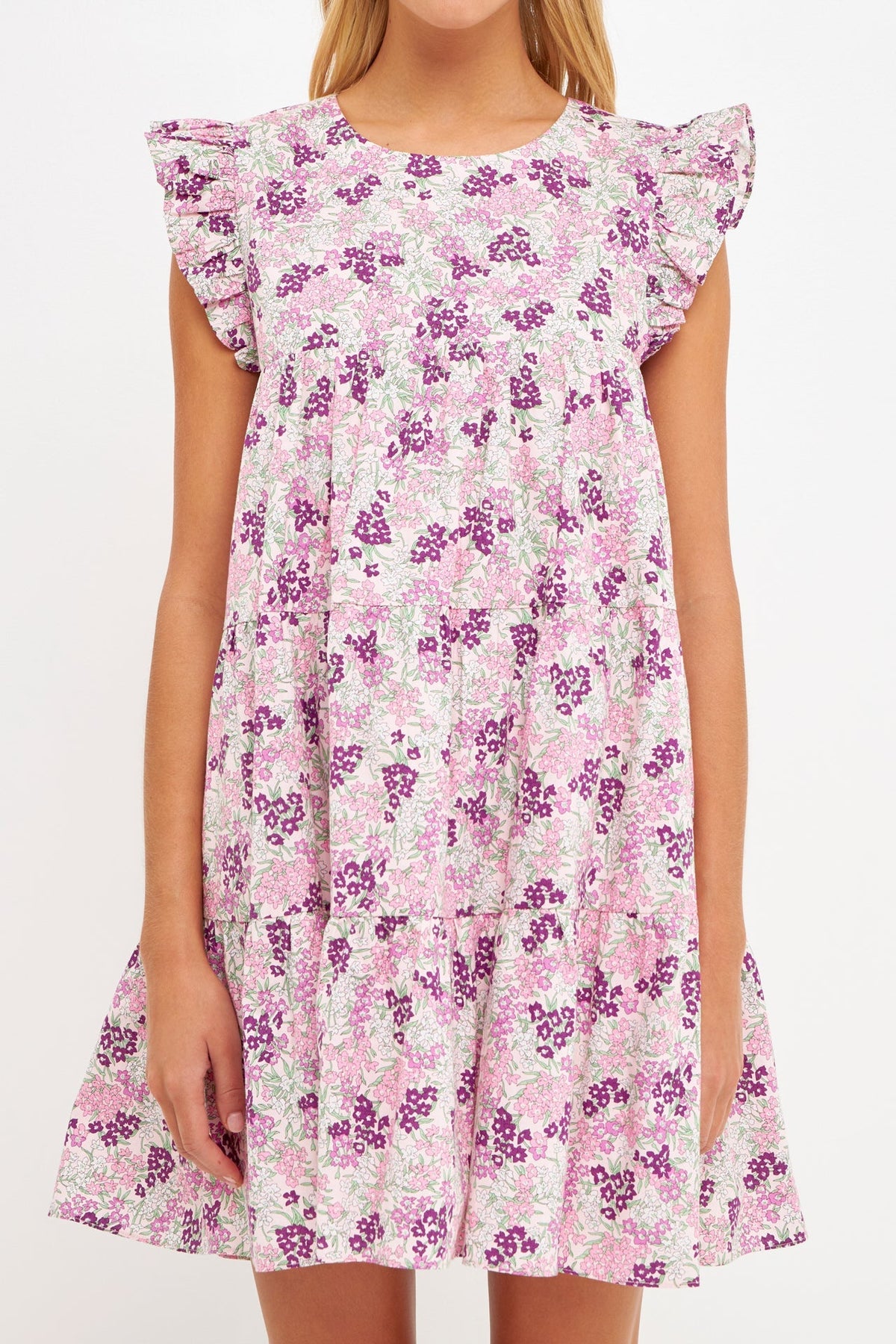 Babydoll Floral Printed Mini Dress