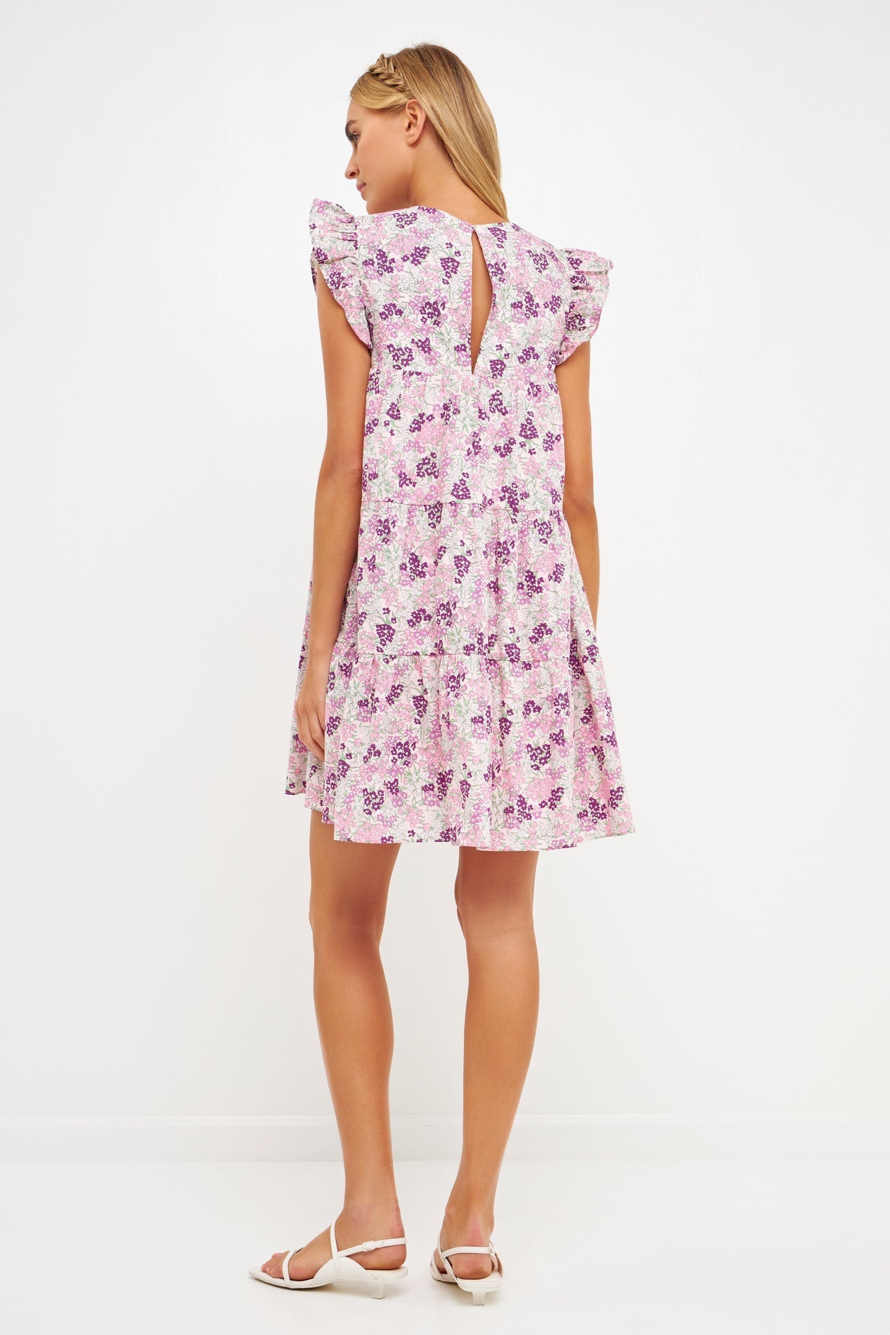 ENGLISH FACTORY - Babydoll Floral Printed Mini Dress - DRESSES available at Objectrare