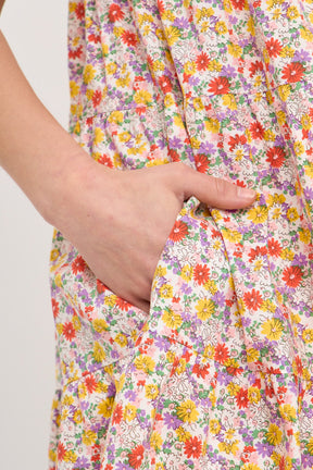 ENGLISH FACTORY - Floral Printed Babydoll Mini Dress - DRESSES available at Objectrare