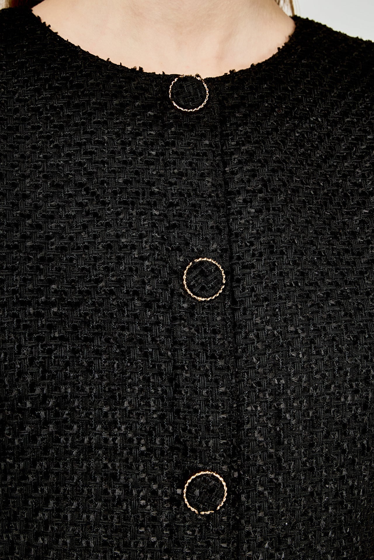 ENDLESS ROSE - Tweed Puff Sleeve Mini Dress - DRESSES available at Objectrare