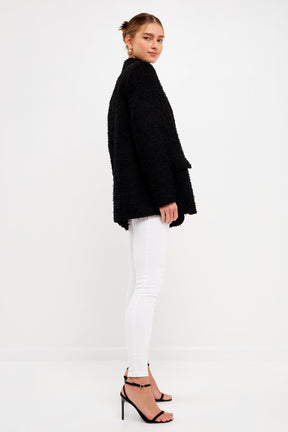 ENDLESS ROSE - Tweed Boyfriend Blazer - BLAZERS available at Objectrare
