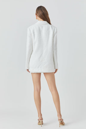 ENDLESS ROSE - Tweed Boyfriend Blazer - BLAZERS available at Objectrare