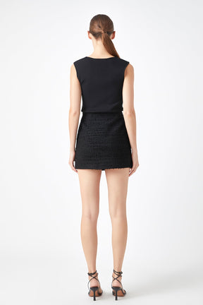Tweed Mini Skirt
