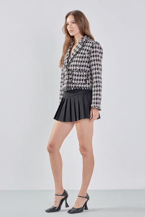 ENDLESS ROSE - Endless Rose - Fringed Tweed Blazer - JACKETS available at Objectrare