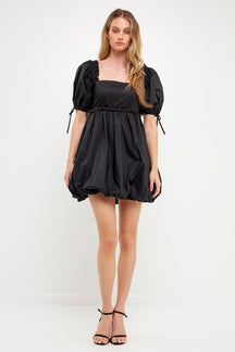 ENGLISH FACTORY - Mini Ruffle Accent Blouson Dress - DRESSES available at Objectrare