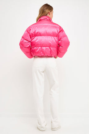 ENGLISH FACTORY - Puffer Cropped Jacket - JACKETS available at Objectrare