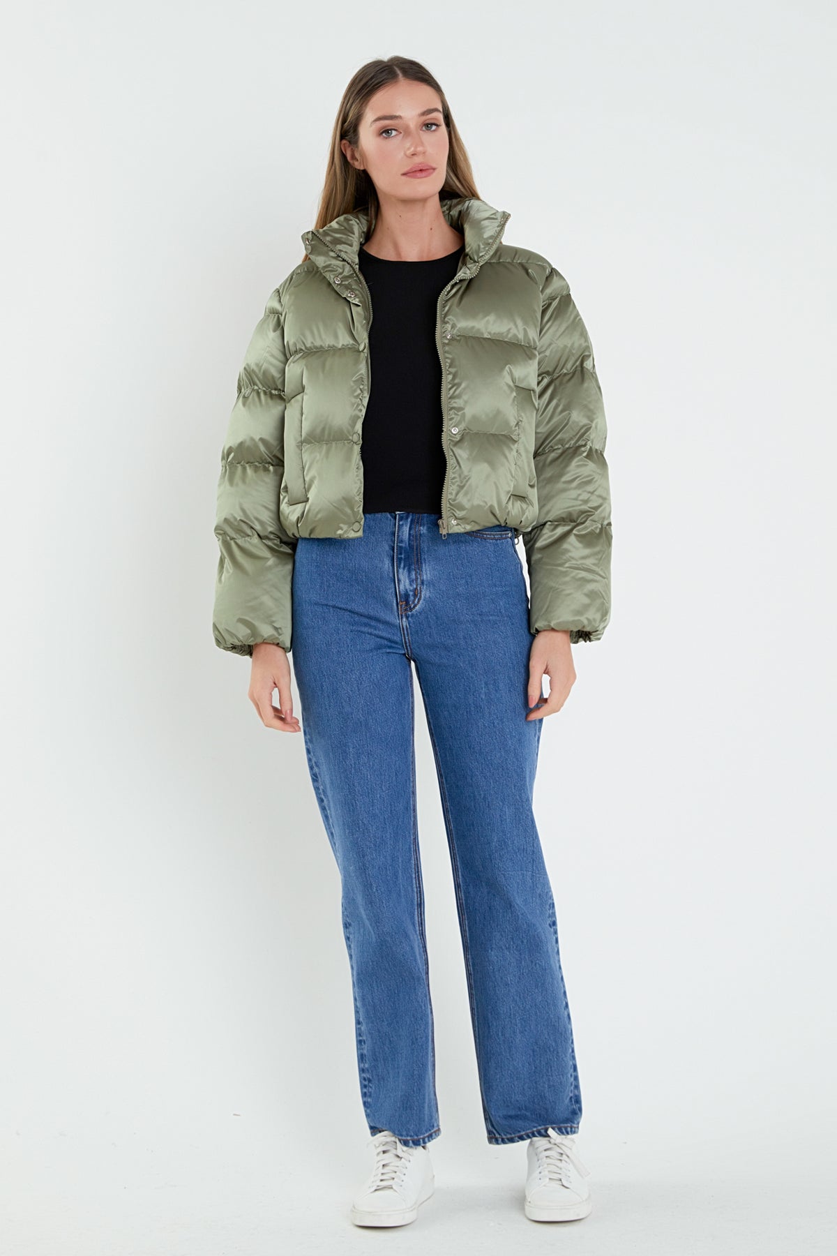 ENGLISH FACTORY - Puffer Cropped Jacket - JACKETS available at Objectrare