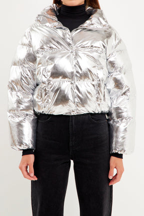 ENGLISH FACTORY - Puffer Cropped Jacket - JACKETS available at Objectrare