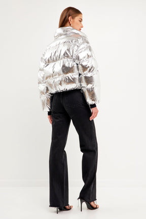 ENGLISH FACTORY - Puffer Cropped Jacket - JACKETS available at Objectrare
