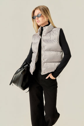 ENGLISH FACTORY - Puffer Cropped Vest - OUTERWEAR available at Objectrare