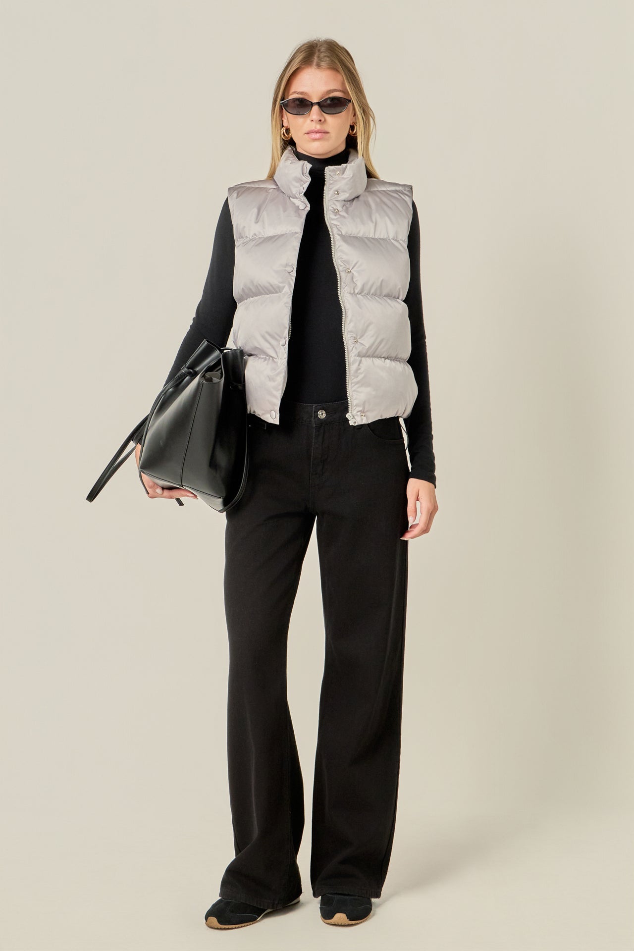 ENGLISH FACTORY - Puffer Cropped Vest - OUTERWEAR available at Objectrare