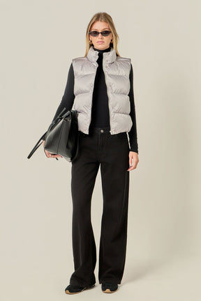 ENGLISH FACTORY - Puffer Cropped Vest - OUTERWEAR available at Objectrare