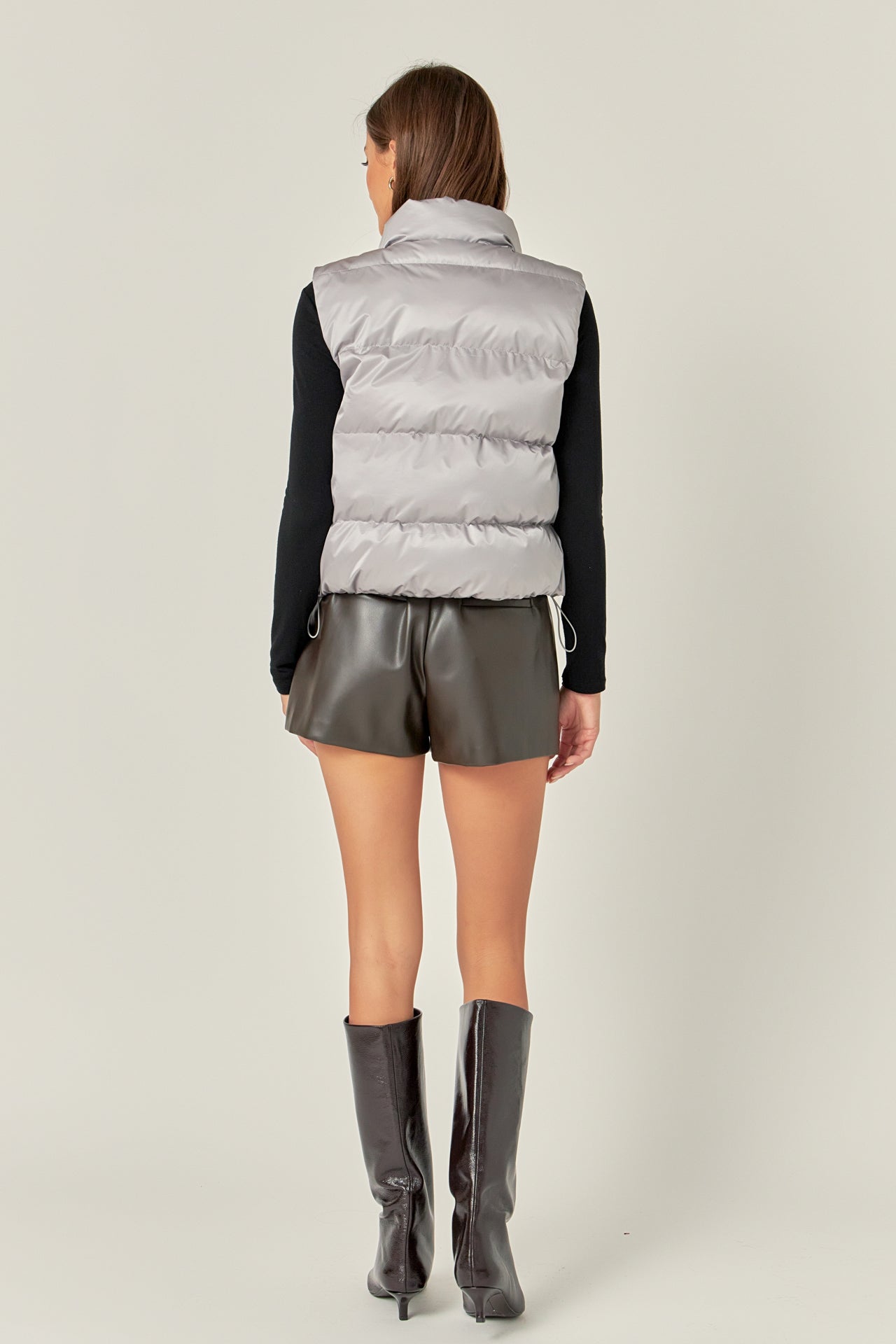 ENGLISH FACTORY - English Factory - Puffer Cropped Vest - OUTERWEAR available at Objectrare