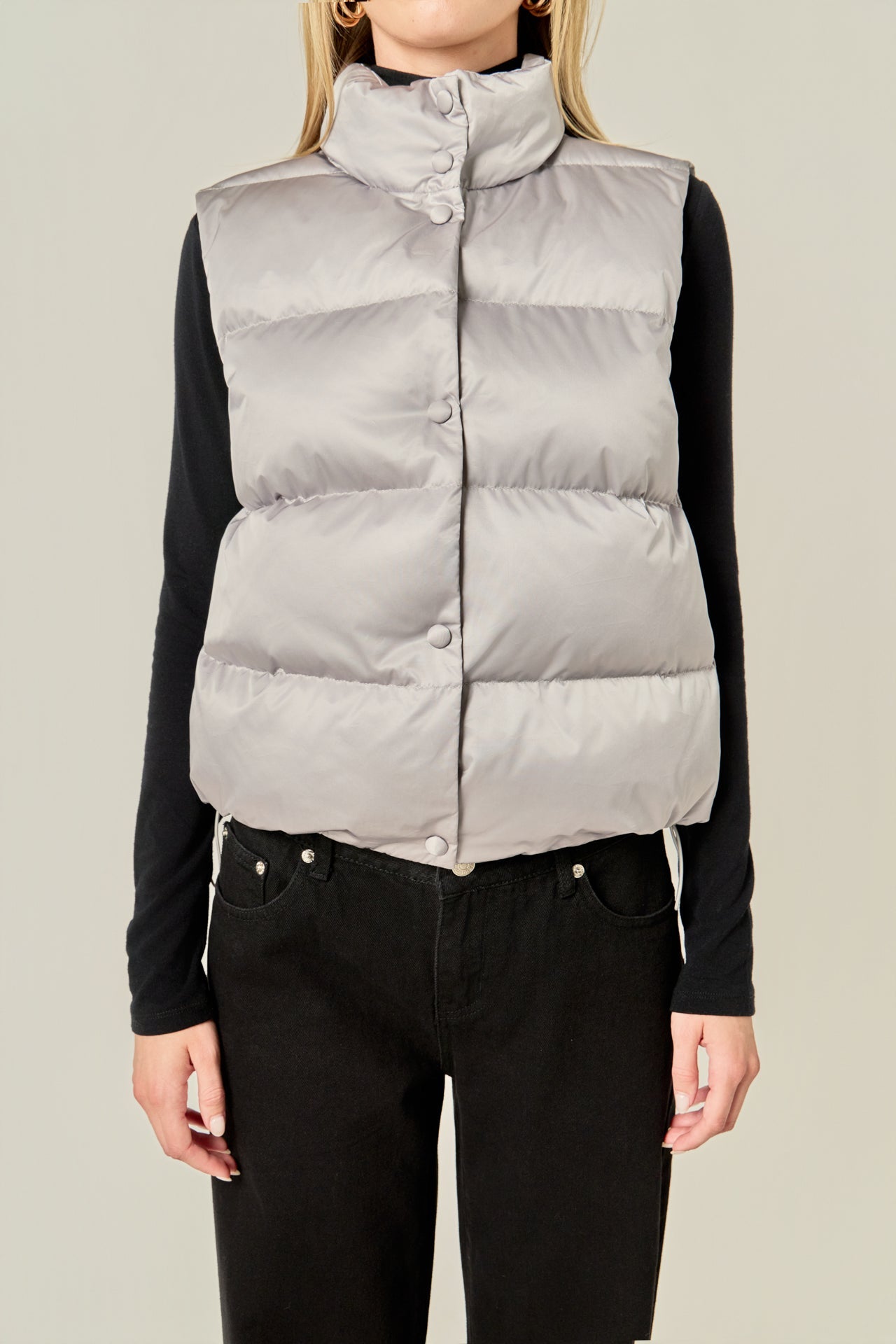 ENGLISH FACTORY - Puffer Cropped Vest - OUTERWEAR available at Objectrare