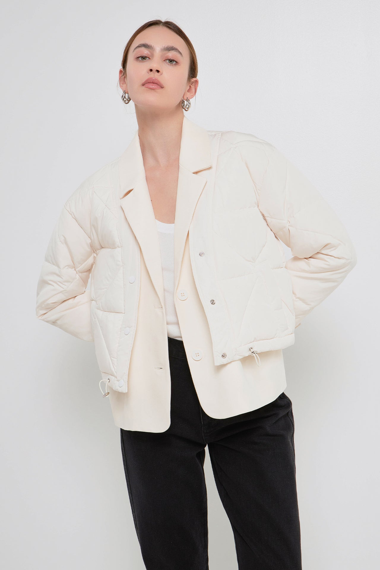 GREY LAB - Layered Quilted Jacket - JACKETS available at Objectrare