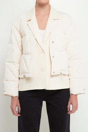 GREY LAB - Layered Quilted Jacket - JACKETS available at Objectrare