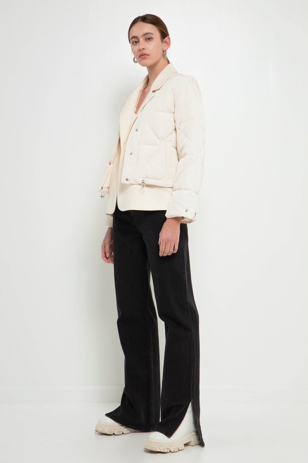 GREY LAB - Layered Quilted Jacket - JACKETS available at Objectrare