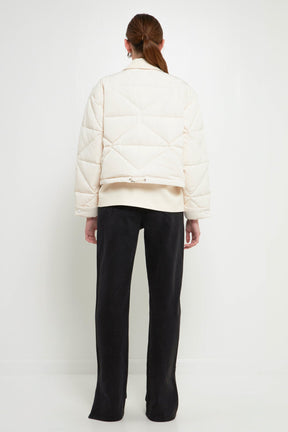 GREY LAB - Layered Quilted Jacket - JACKETS available at Objectrare