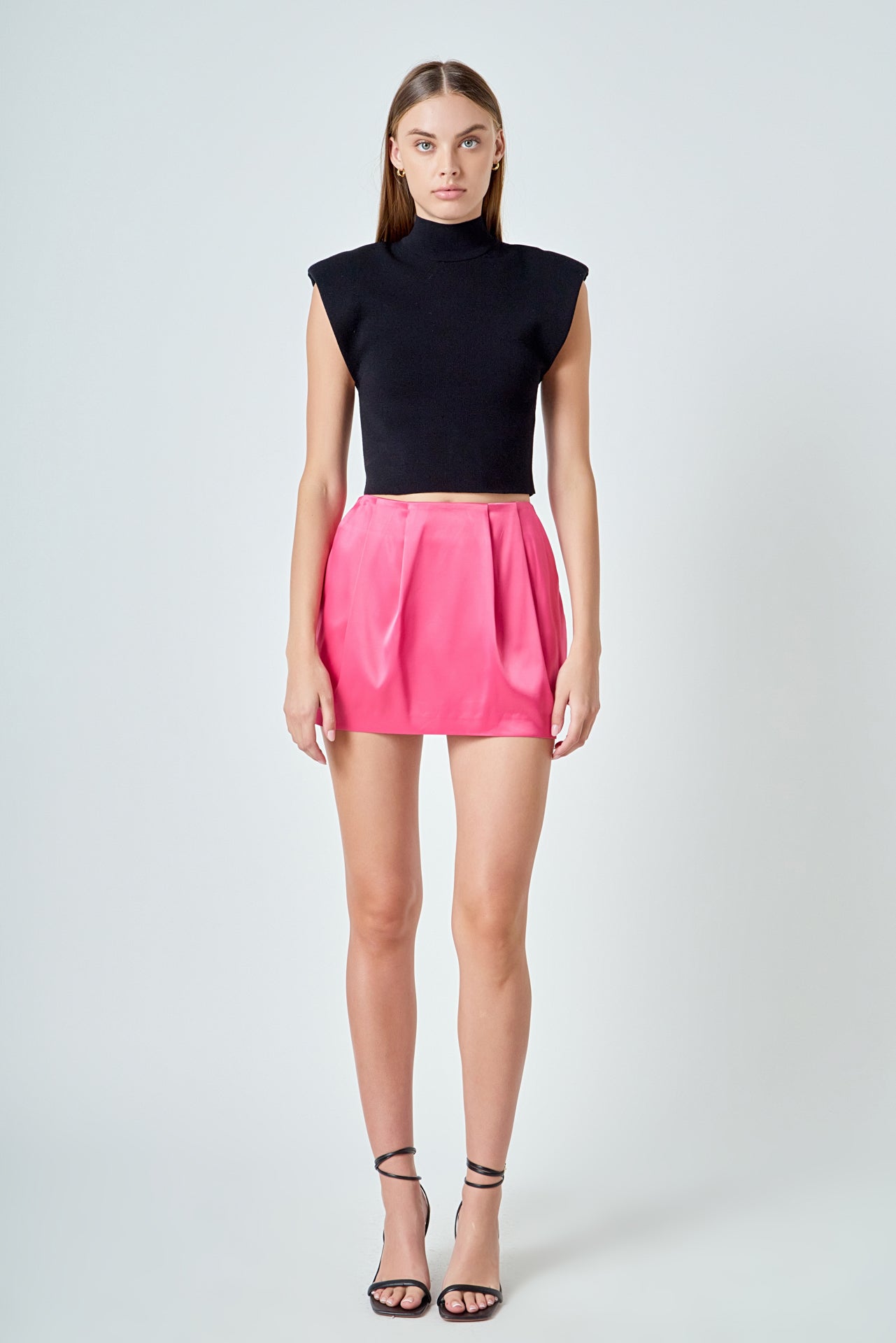 ENDLESS ROSE - Satin Mini Skirt - SKIRTS available at Objectrare