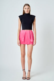 ENDLESS ROSE - Satin Mini Skirt - SKIRTS available at Objectrare