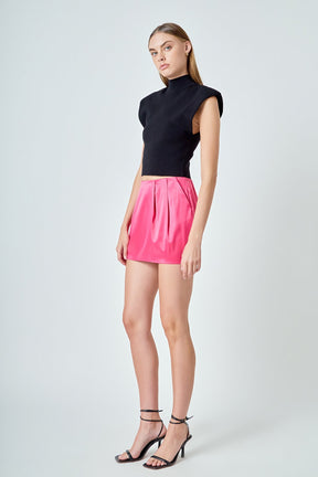 ENDLESS ROSE - Satin Mini Skirt - SKIRTS available at Objectrare