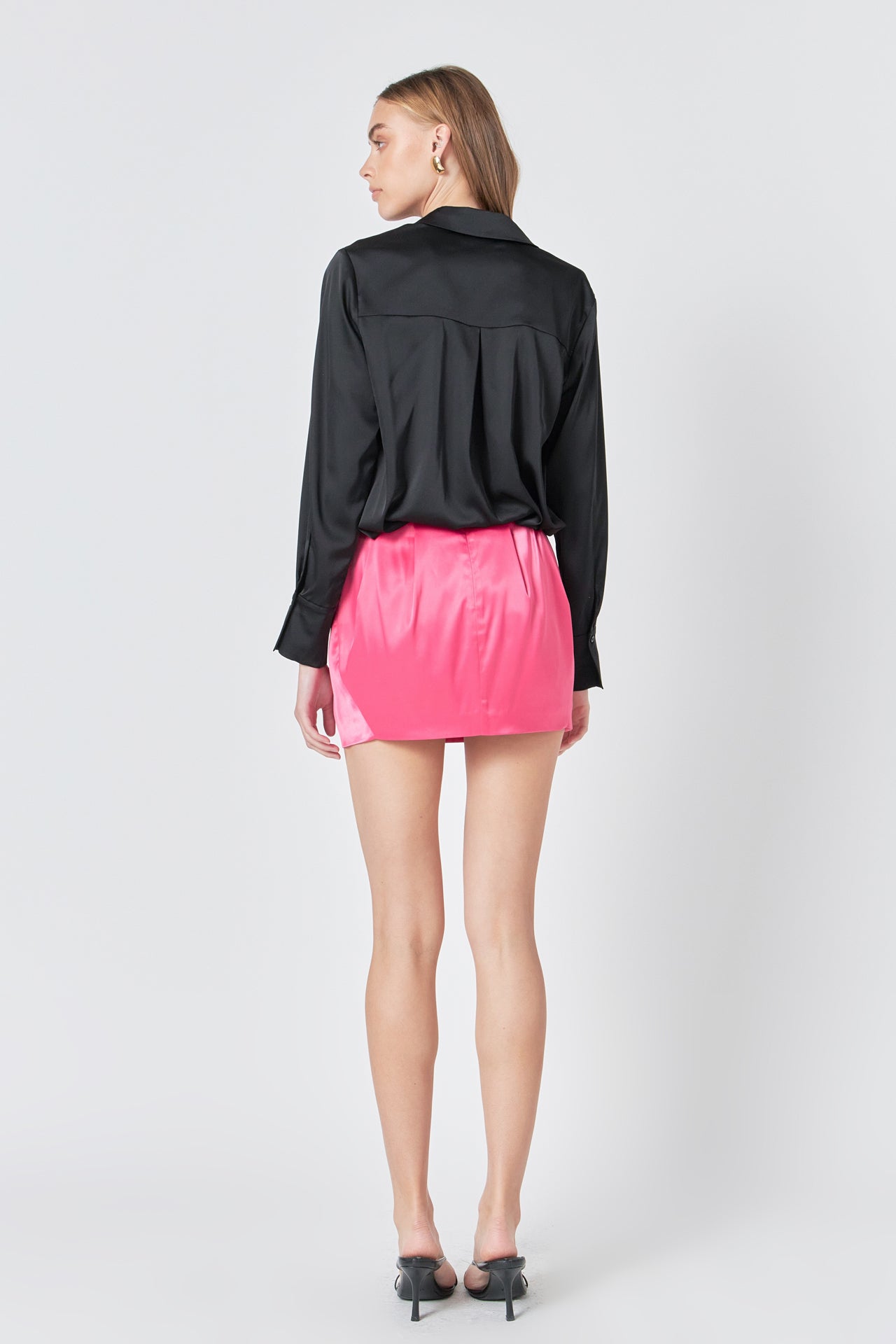 ENDLESS ROSE - Satin Mini Skirt - SKIRTS available at Objectrare