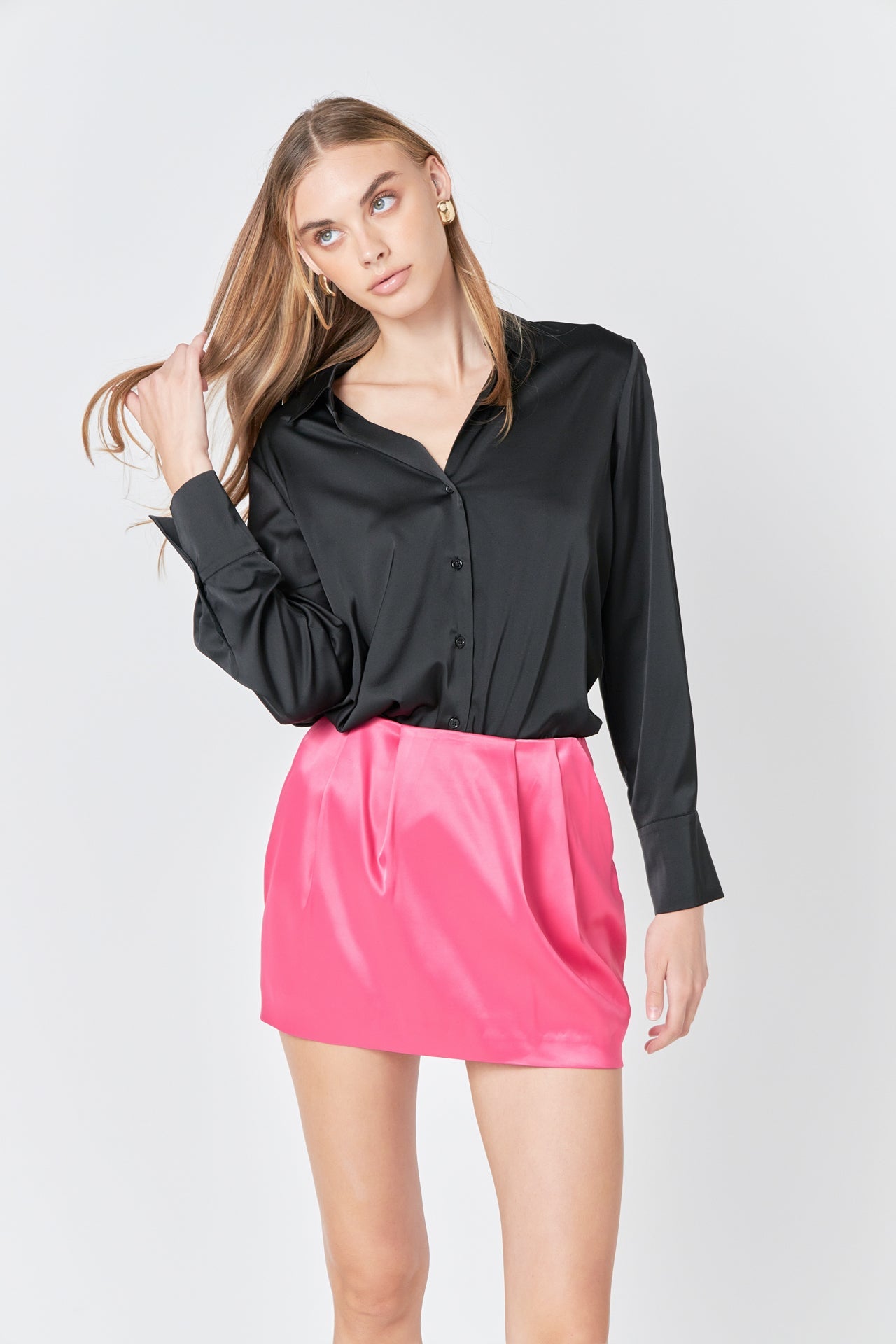 ENDLESS ROSE - Endless Rose - Satin Mini Skirt - SKIRTS available at Objectrare