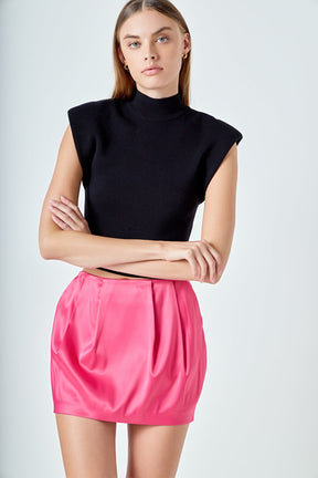 ENDLESS ROSE - Satin Mini Skirt - SKIRTS available at Objectrare