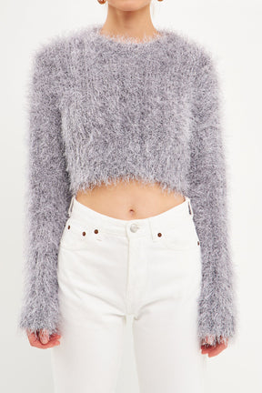 ENDLESS ROSE - Long Sleeve Cropped Sweater - SWEATERS & KNITS available at Objectrare