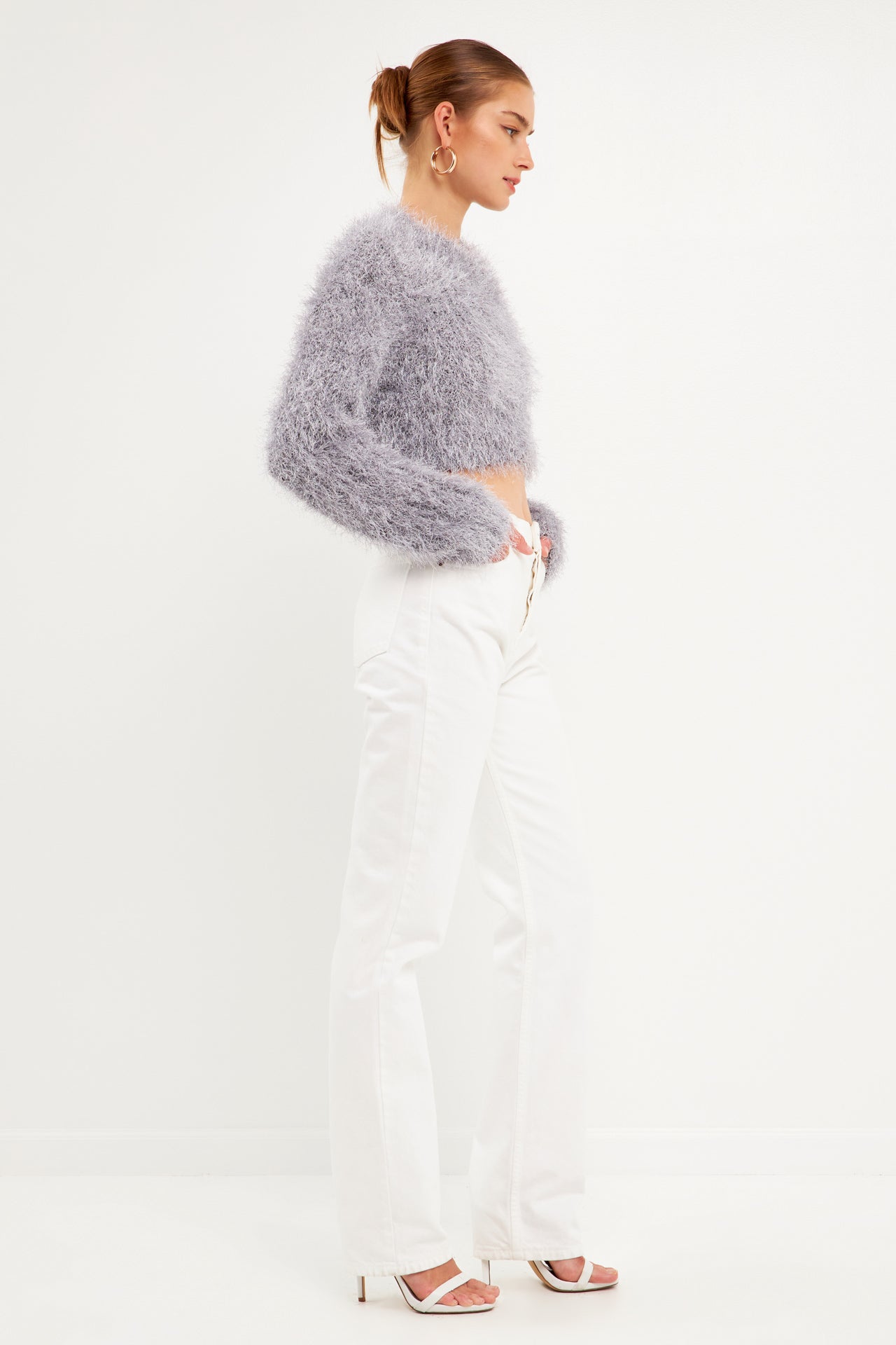 ENDLESS ROSE - Endless Rose - Long Sleeve Cropped Sweater - SWEATERS & KNITS available at Objectrare