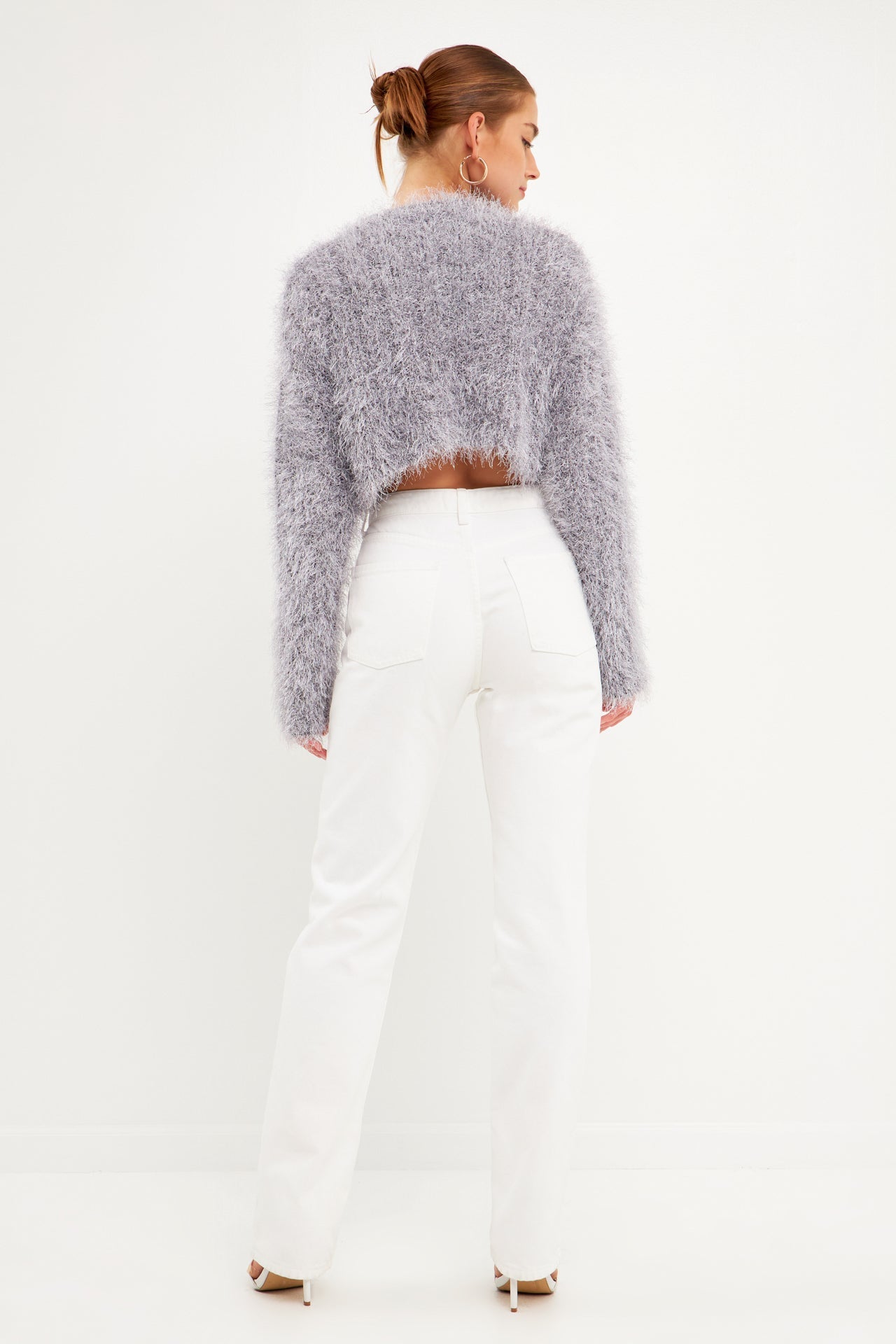 ENDLESS ROSE - Endless Rose - Long Sleeve Cropped Sweater - SWEATERS & KNITS available at Objectrare