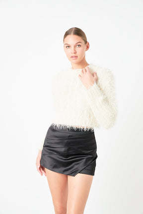 ENDLESS ROSE - Long Sleeve Cropped Sweater - SWEATERS & KNITS available at Objectrare
