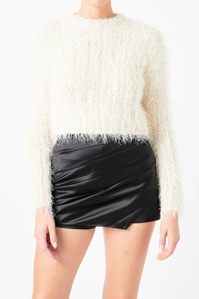 ENDLESS ROSE - Long Sleeve Cropped Sweater - SWEATERS & KNITS available at Objectrare