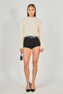 ENDLESS ROSE - Long Sleeve Cropped Sweater - SWEATERS & KNITS available at Objectrare