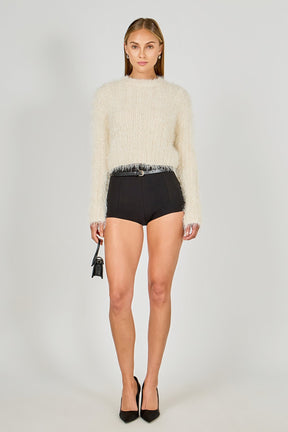 ENDLESS ROSE - Long Sleeve Cropped Sweater - SWEATERS & KNITS available at Objectrare