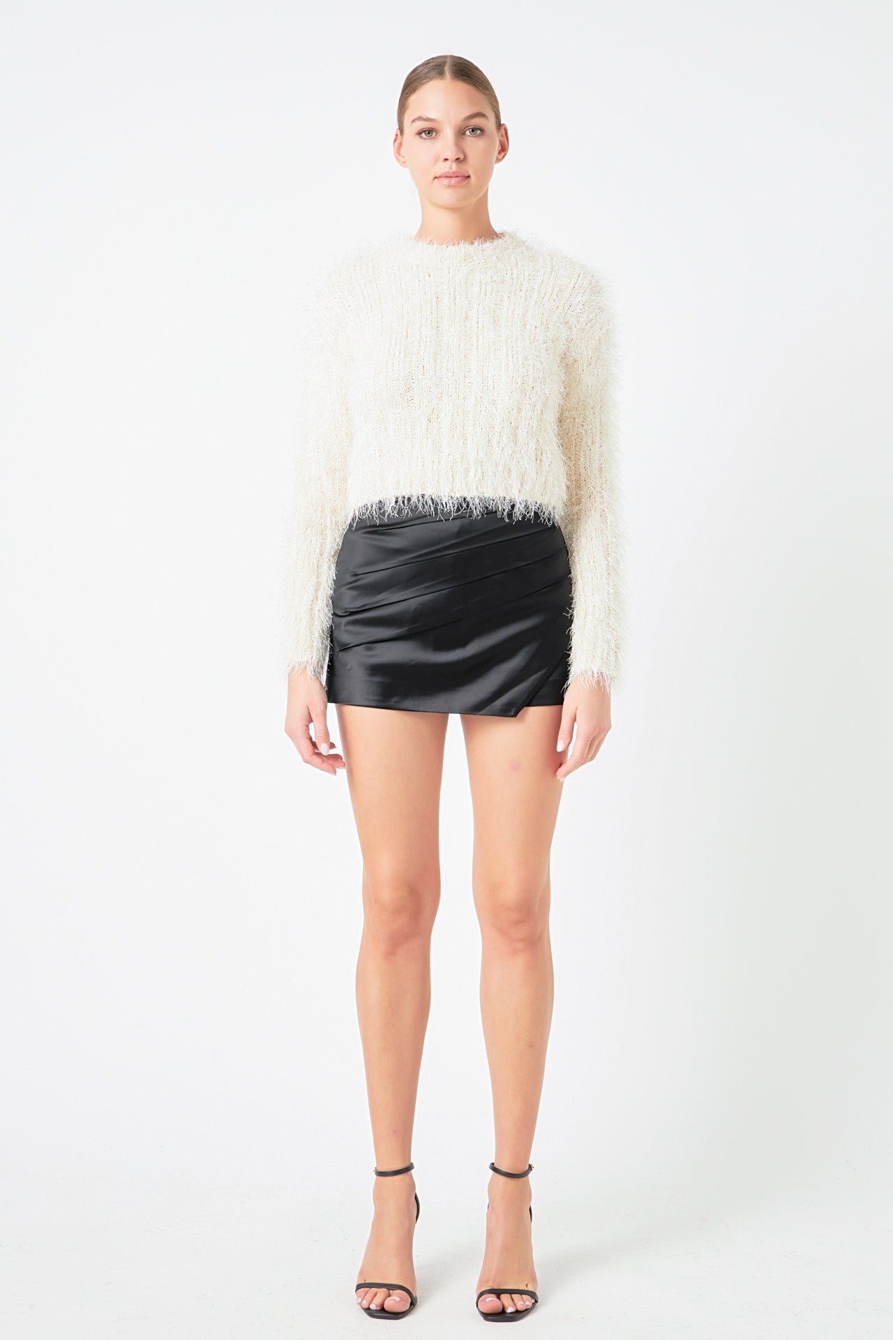ENDLESS ROSE - Long Sleeve Cropped Sweater - SWEATERS & KNITS available at Objectrare