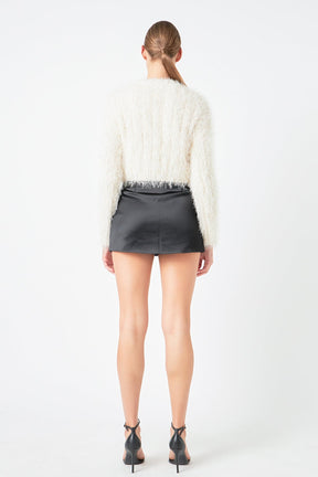 ENDLESS ROSE - Long Sleeve Cropped Sweater - SWEATERS & KNITS available at Objectrare