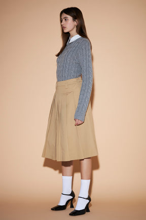 ENGLISH FACTORY - Mixed Media Cable Knit Sweater - SWEATERS & KNITS available at Objectrare