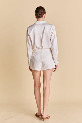 ENDLESS ROSE - High Waisted Tweed Shorts - SHORTS available at Objectrare