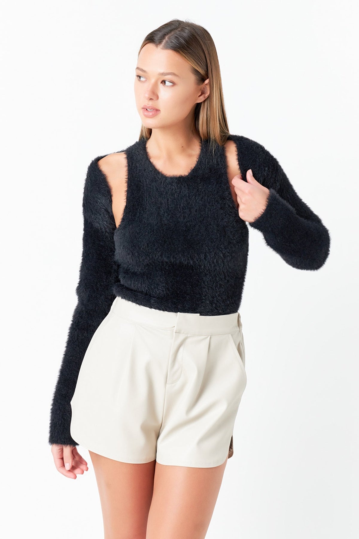 GREY LAB - Sweater Tank And Shrug Set - TOPS available at Objectrare
