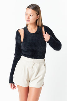 GREY LAB - Sweater Tank And Shrug Set - TOPS available at Objectrare