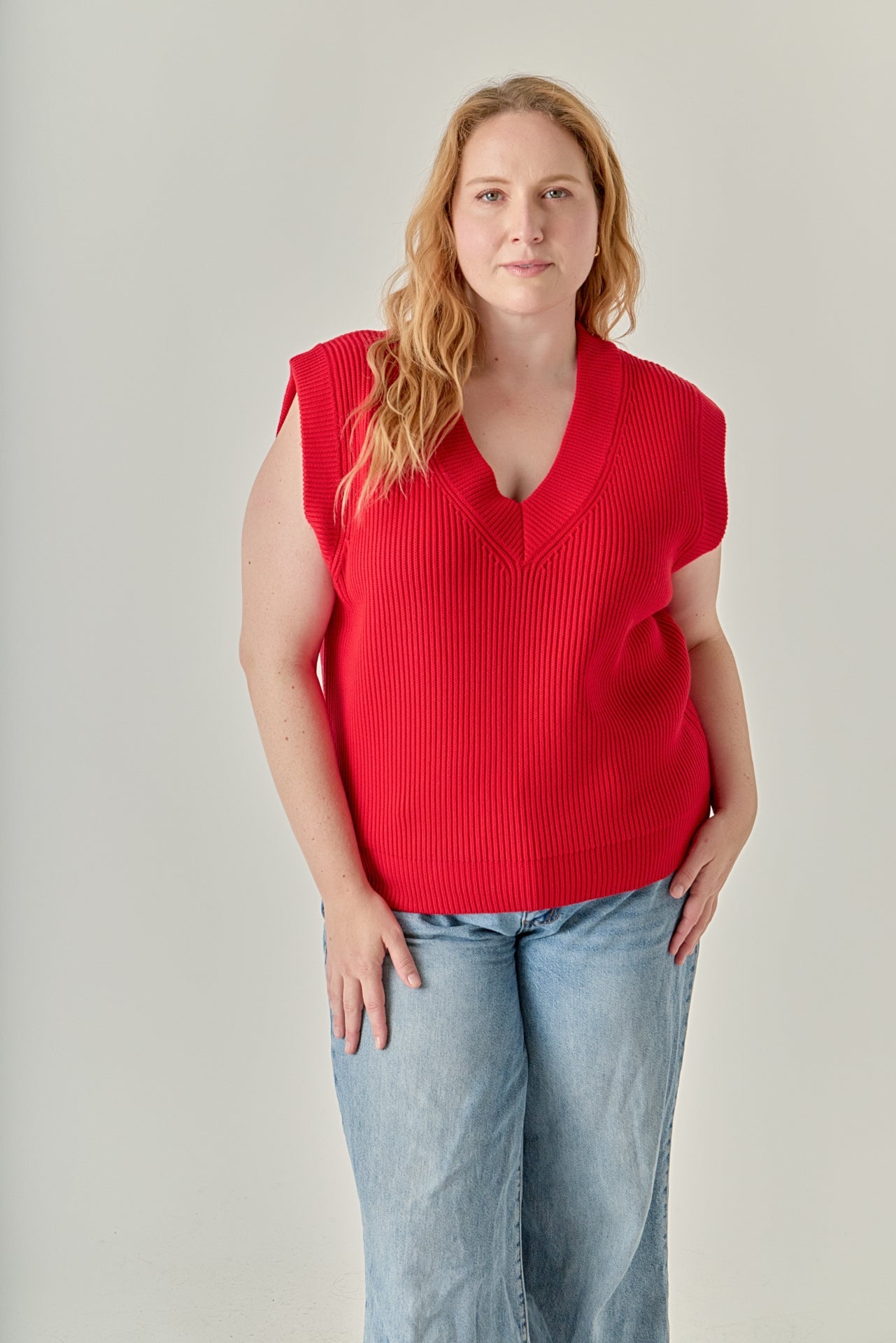 ENGLISH FACTORY - V-neck Knit Sweater Vest - SWEATERS & KNITS available at Objectrare